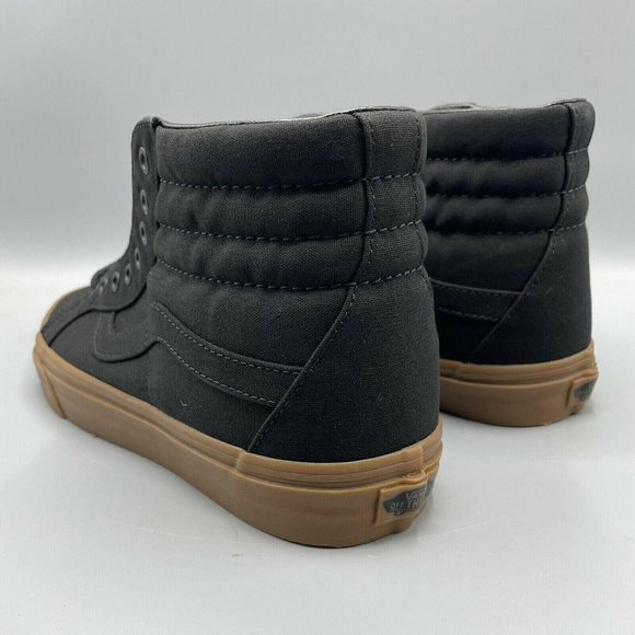 Vans Sk8-Hi Reissue Canvas Skate Shoes Men's  Black/Gum - Picture 4 of 6